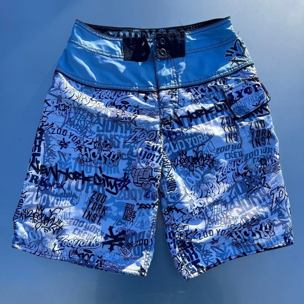Y2K Zoo York Boardshorts abstract aop core 2000s